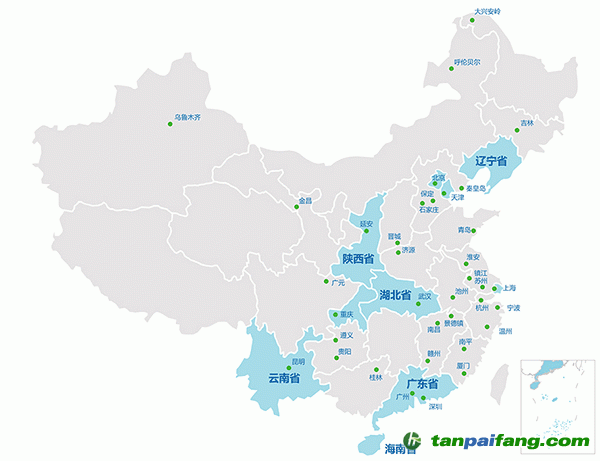 低碳省市試點(diǎn)分布圖